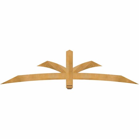 Ekena Millwork Davenport Rough Sawn Timber Gable Bracket, Western Red Cedar, 84"W x 21"H x 2"D x 4"F, 6/12 Pitch GBW084X21X0204DAV00RWR